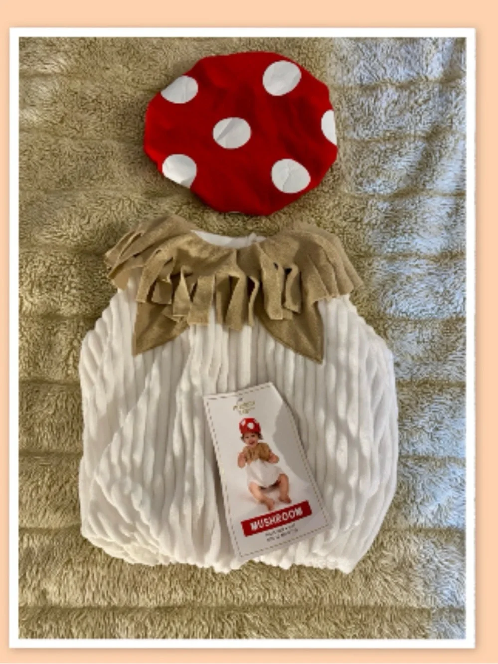Adorable Infant Mushroom Toadstool Costume Set ~ Size 12 Months